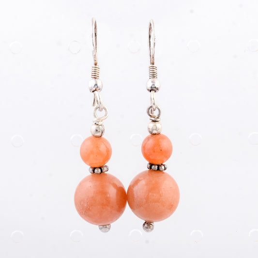 20.28 Ct Honey Jade 925 Sterling Silver Earrings