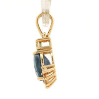 1.27 Ct Oval Sapphire 14K Gold Pendant