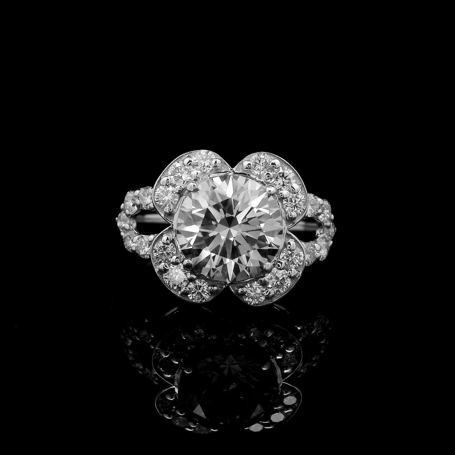 2.75 Carats Lab Grown Diamond 14K Gold Ring