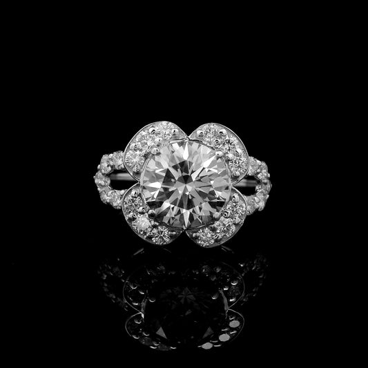 2.75 Carats Lab Grown Diamond 14K Gold Ring