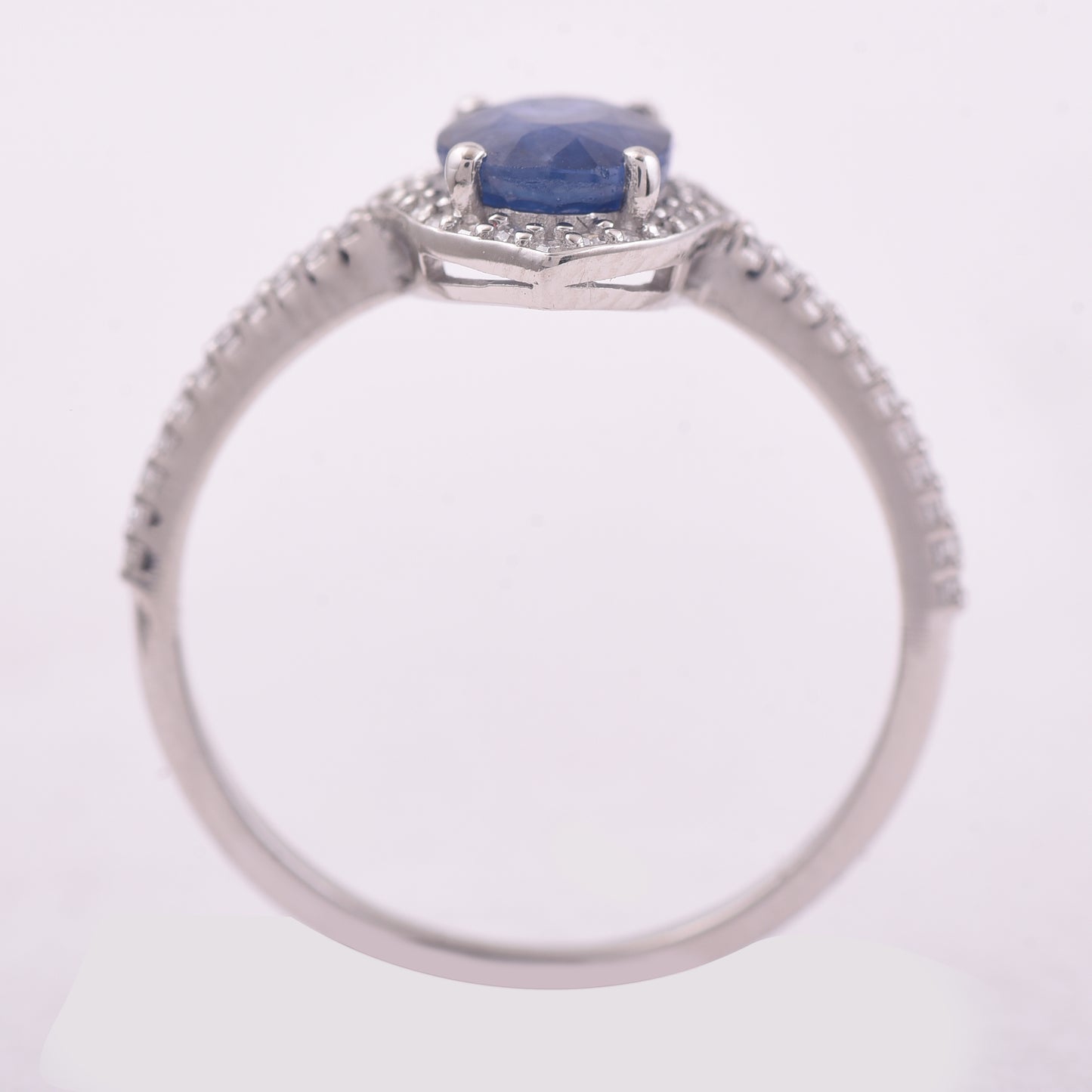 1.55 Ct Oval Mixed Cut Natural Sapphire 950 Platinum Ring