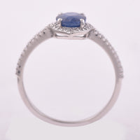 1.55 Ct Oval Mixed Cut Natural Sapphire 950 Platinum Ring