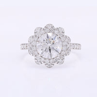 2.57 Carats Lab Grown Diamond 14K Gold Ring