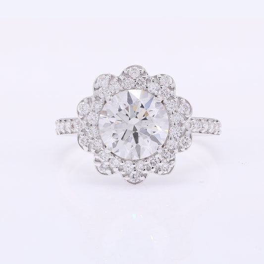 2.57 Carats Lab Grown Diamond 14K Gold Ring