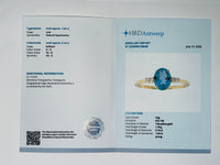 1.14 Ct Oval Natural Aquamarine 14K Gold Ring