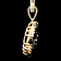 3.37 Ct Pear Sapphire 14K Gold Pendant