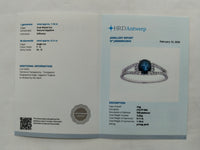 1.27 Ct Oval Mixed Cut Natural Sapphire 950 Platinum Ring