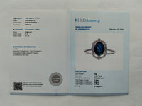 1.81 Ct Oval Mixed Cut Natural Sapphire 950 Platinum Ring