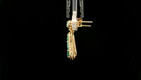 2.12 Ct Oval Emerald 14K Gold Earrings