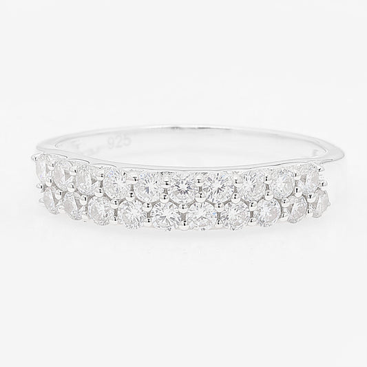 2.04 Ct Round Cubic Zirconia 925 Silver Ring