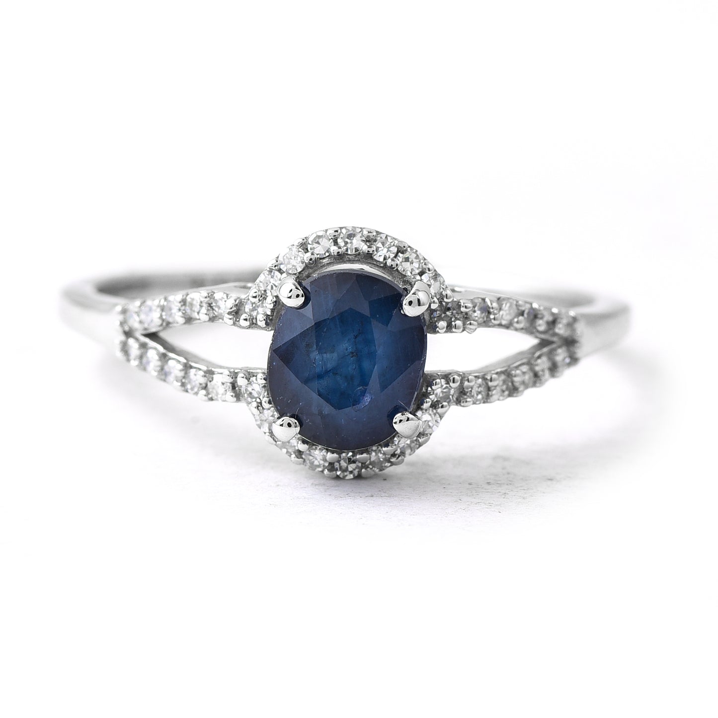 1.29 Ct Oval Sapphire 950 Platinum Ring