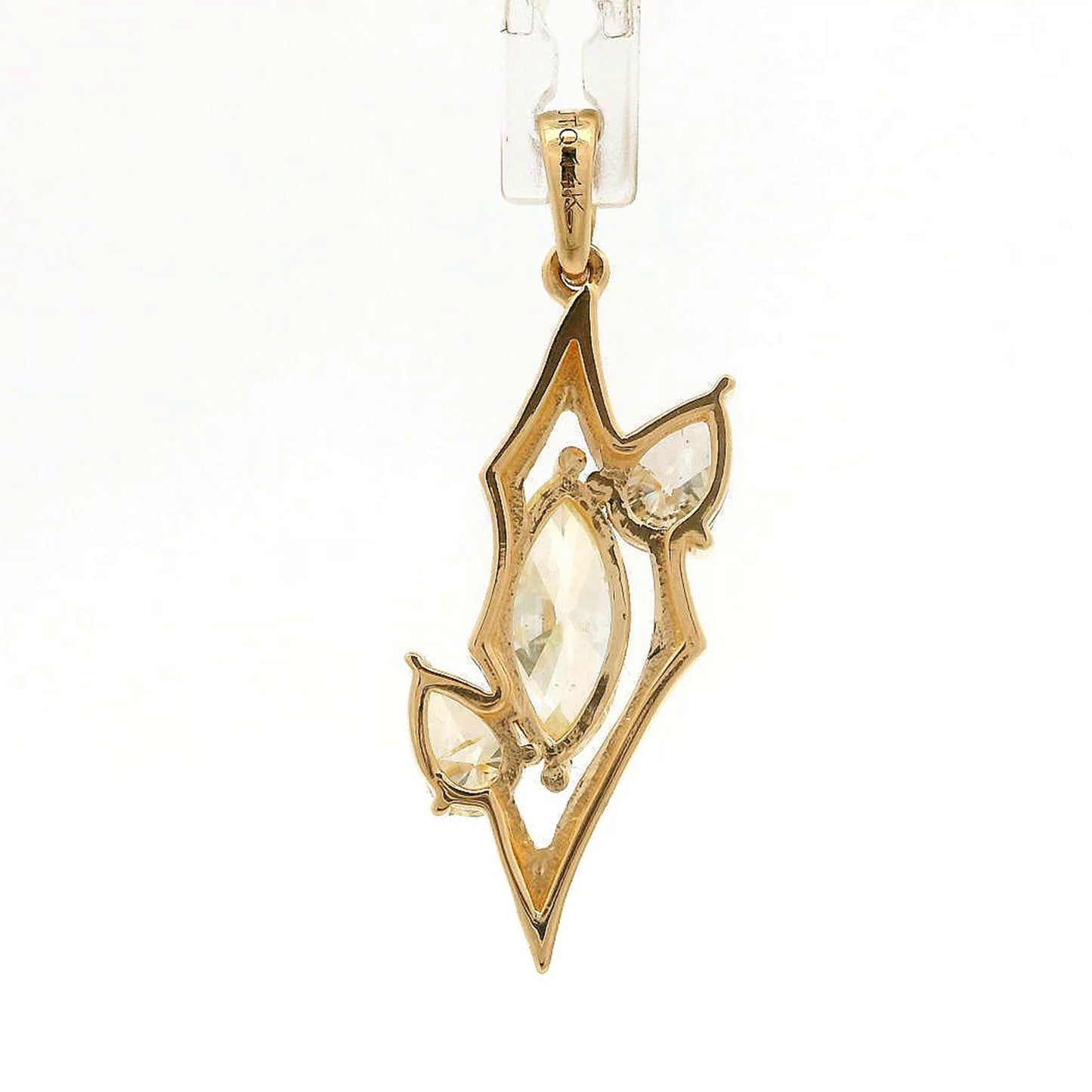 1.17 Ct Pear Diamond 14K Gold Pendant