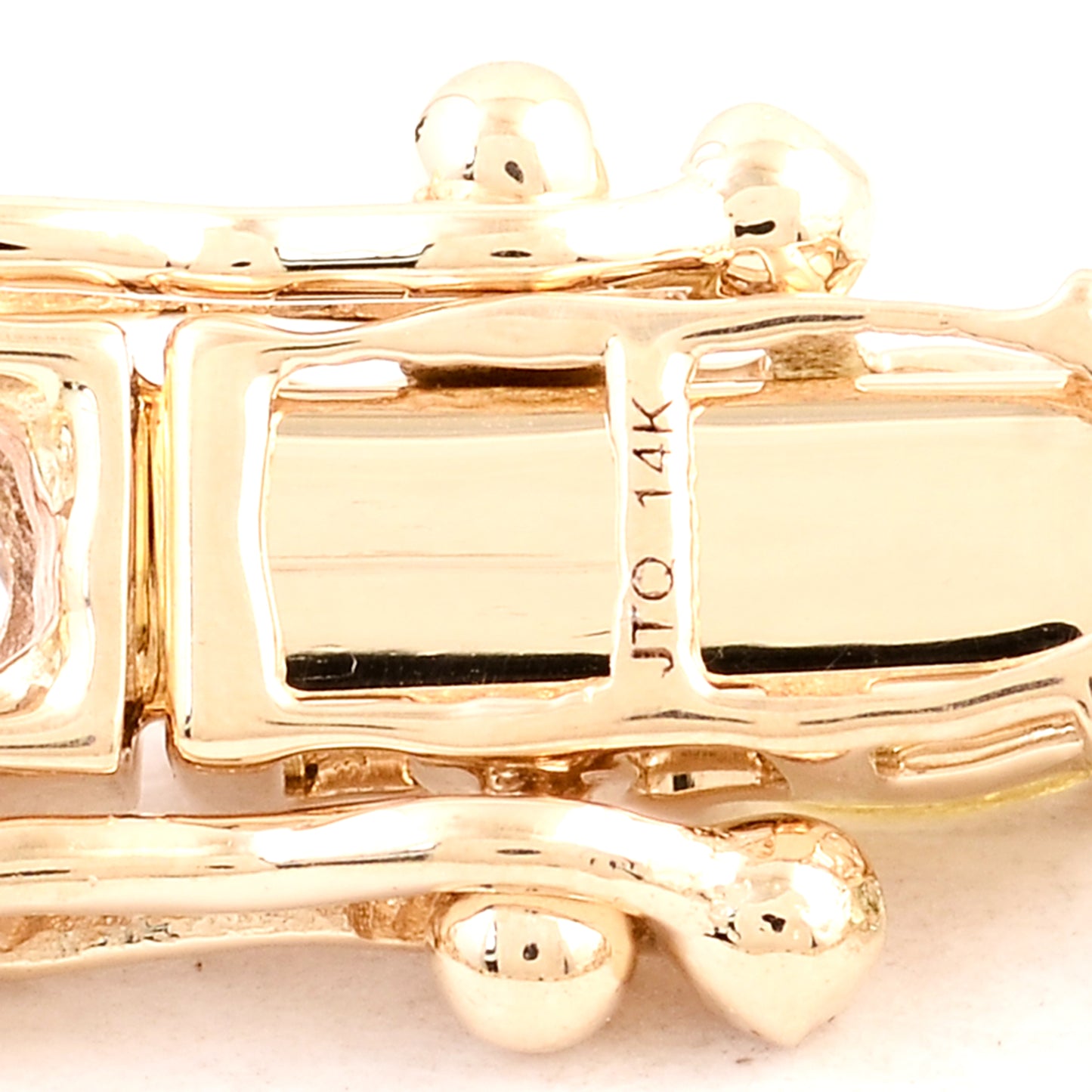 14.90 Ct Square Multi Tourmaline 14K Gold Bracelet
