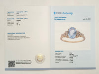 2.03 Ct Oval Natural Aquamarine 14K Gold Ring