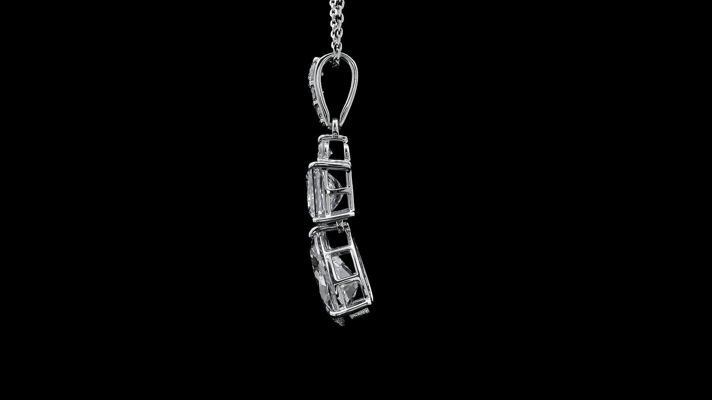3.03 Carats Lab Grown Diamond 14K Gold Pendant