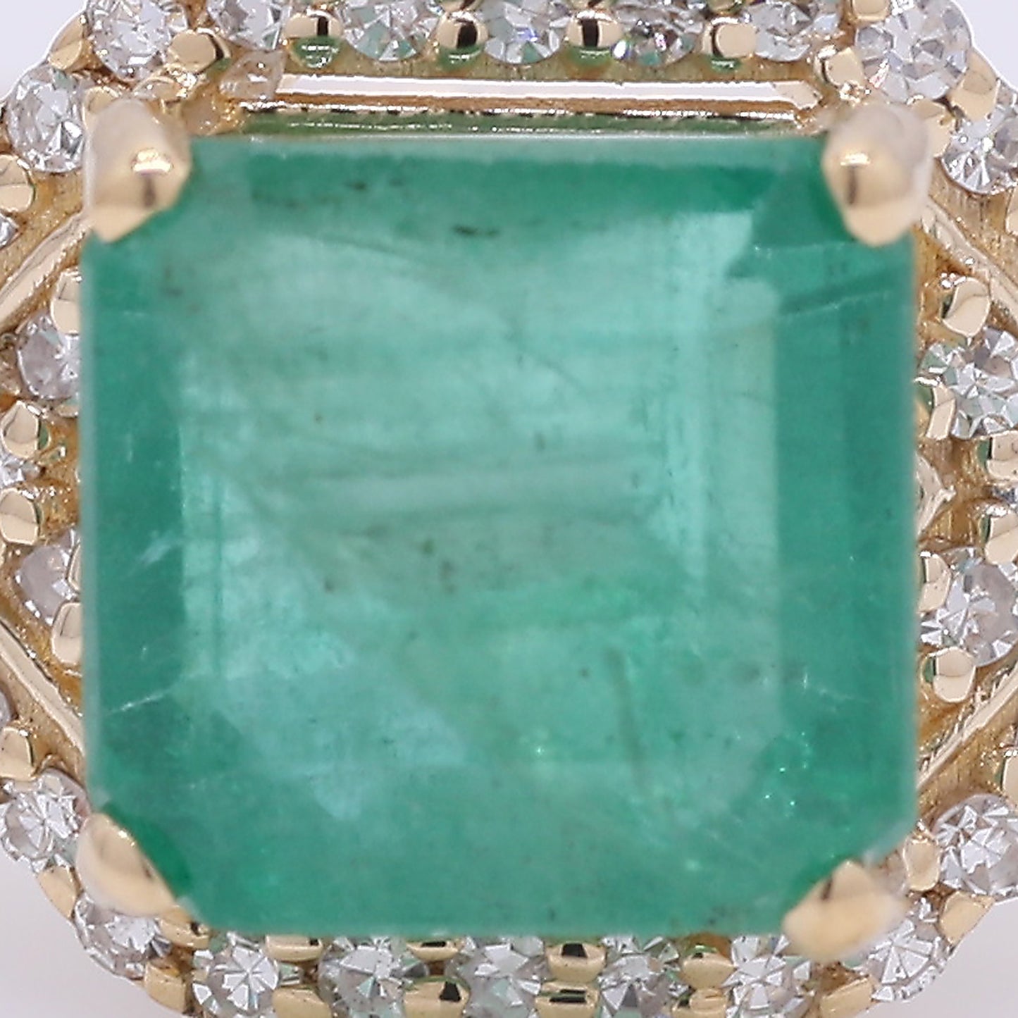1.88 Ct Octagon Step Cut Natural Emerald 14K Gold Ring