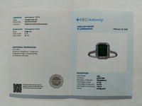 1.71 Ct Octagon Step Cut Natural Emerald 950 Platinum Ring