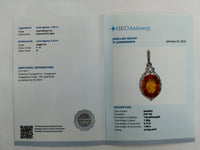 1.93 Ct Oval Mixed Cut Natural Fire Opal 14K Gold Pendant