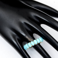 7.36 Ct Oval Turquoise 14K Gold Ring