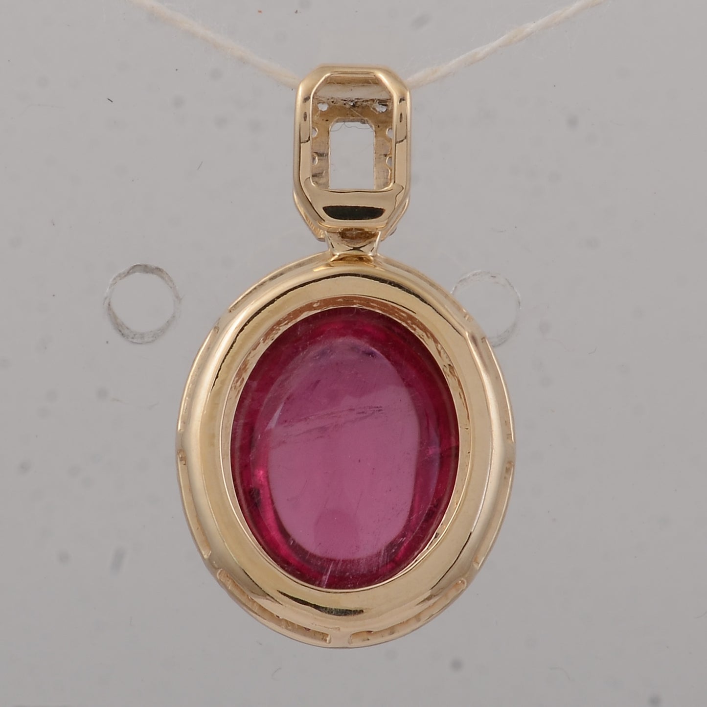 4.08 Ct Oval Tourmaline 9K Gold Pendant