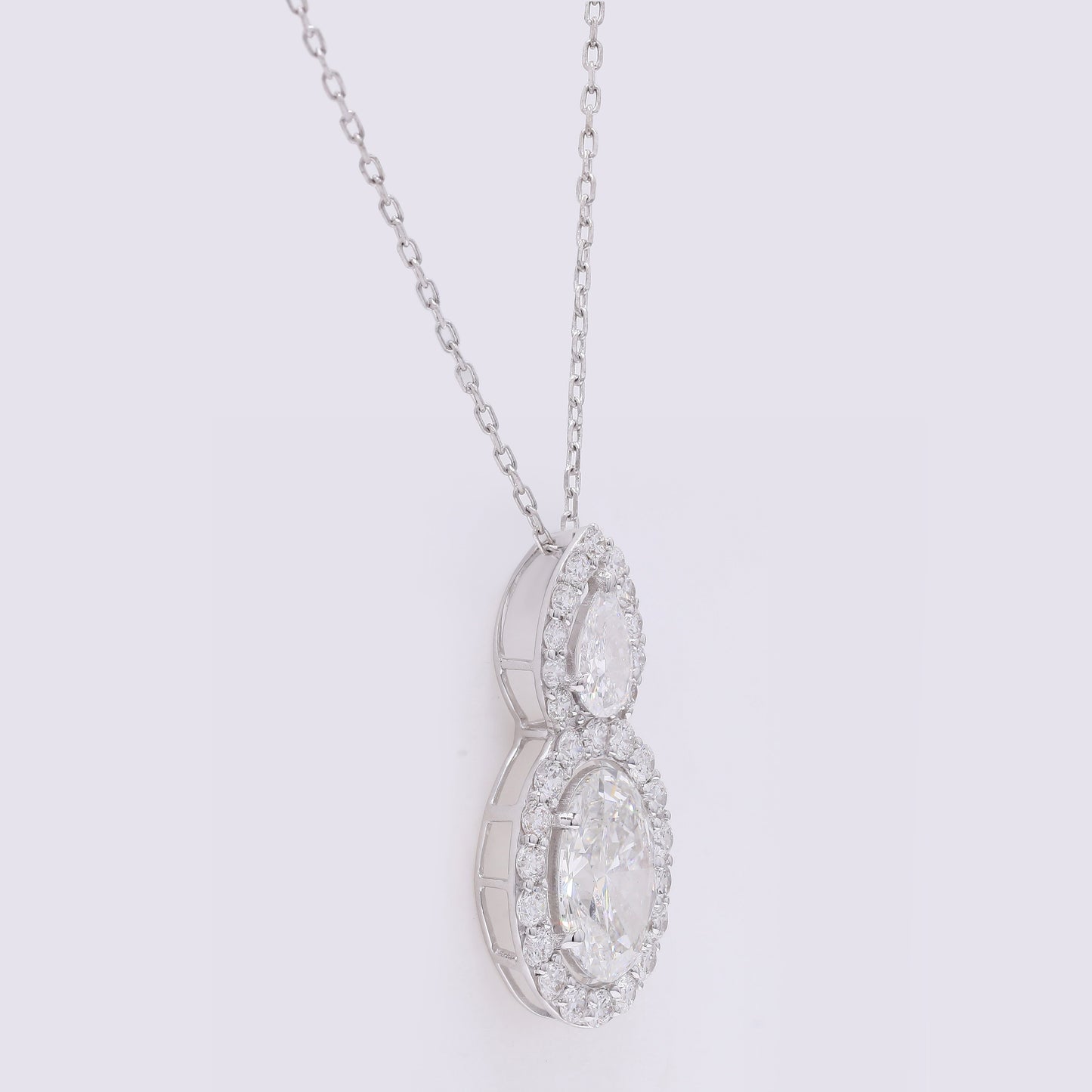 2.83 Carats Lab Grown Diamond 14K Gold Pendant