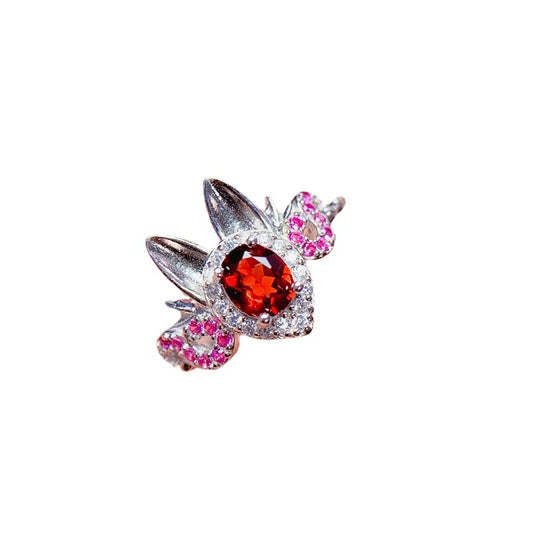 Garnet 925 Sterling Silver Ring