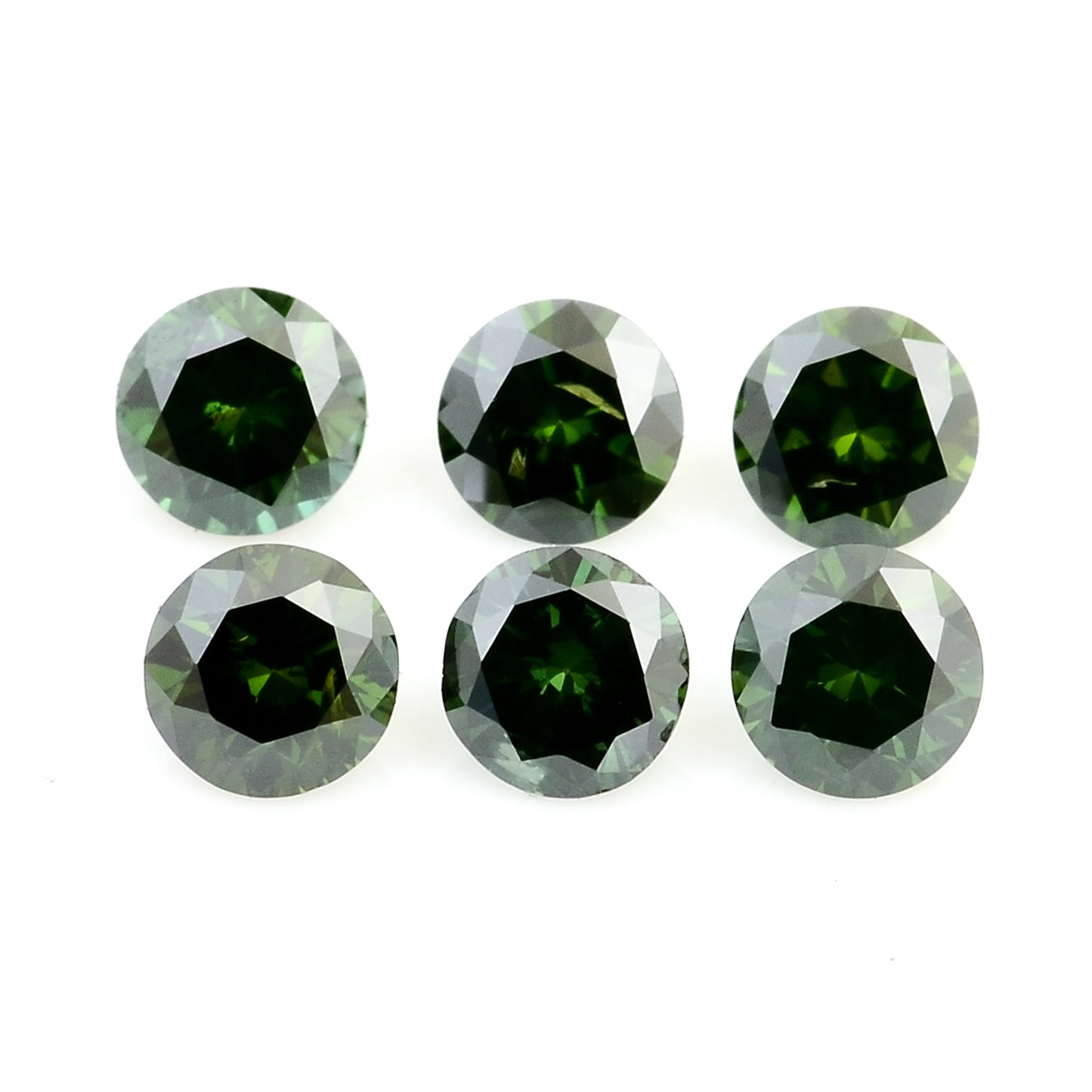 0.50 Green Diamond Round Loose Gemstone