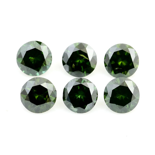 0.50 Green Diamond Round Loose Gemstone