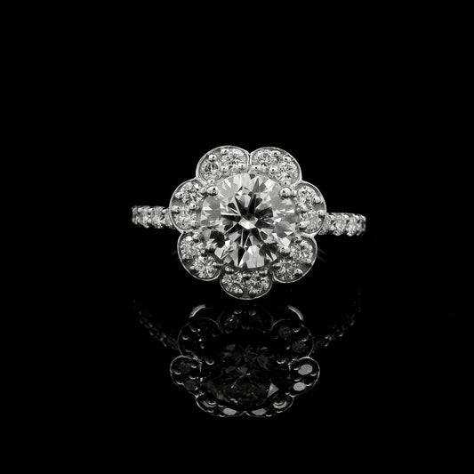 2.14 Carats Lab Grown Diamond 14K Gold Ring