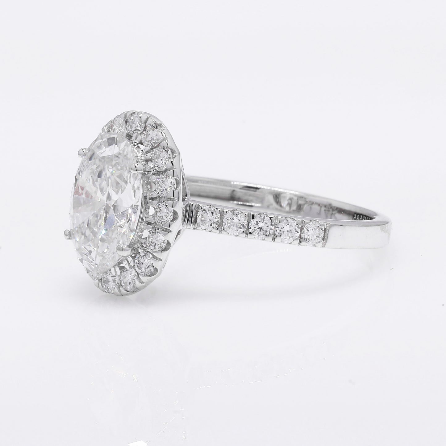 2.41 Ct Oval Brilliant Lab Grown Diamond 14K Gold Ring