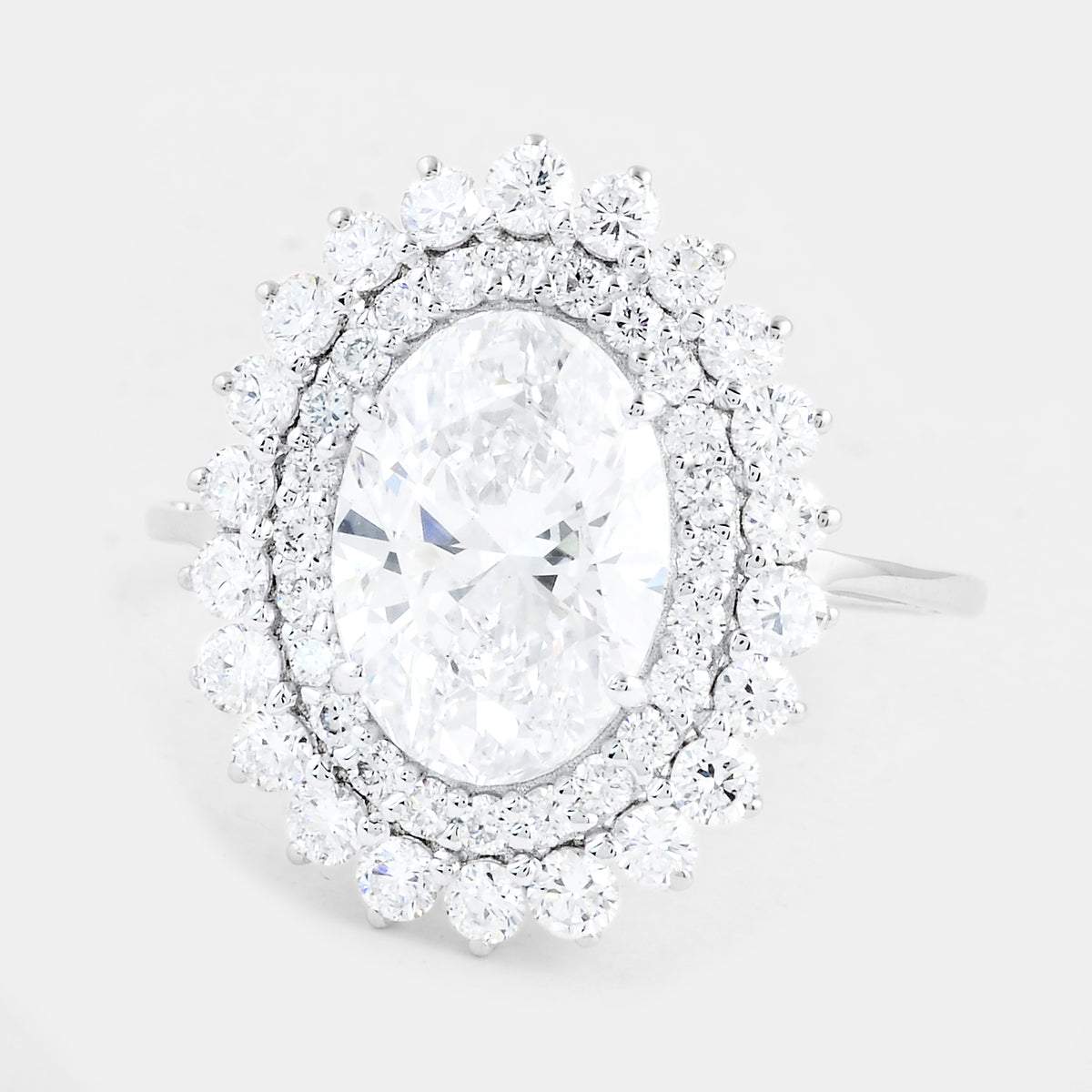 4.05 Carats Lab Grown Diamond 14K Gold Ring