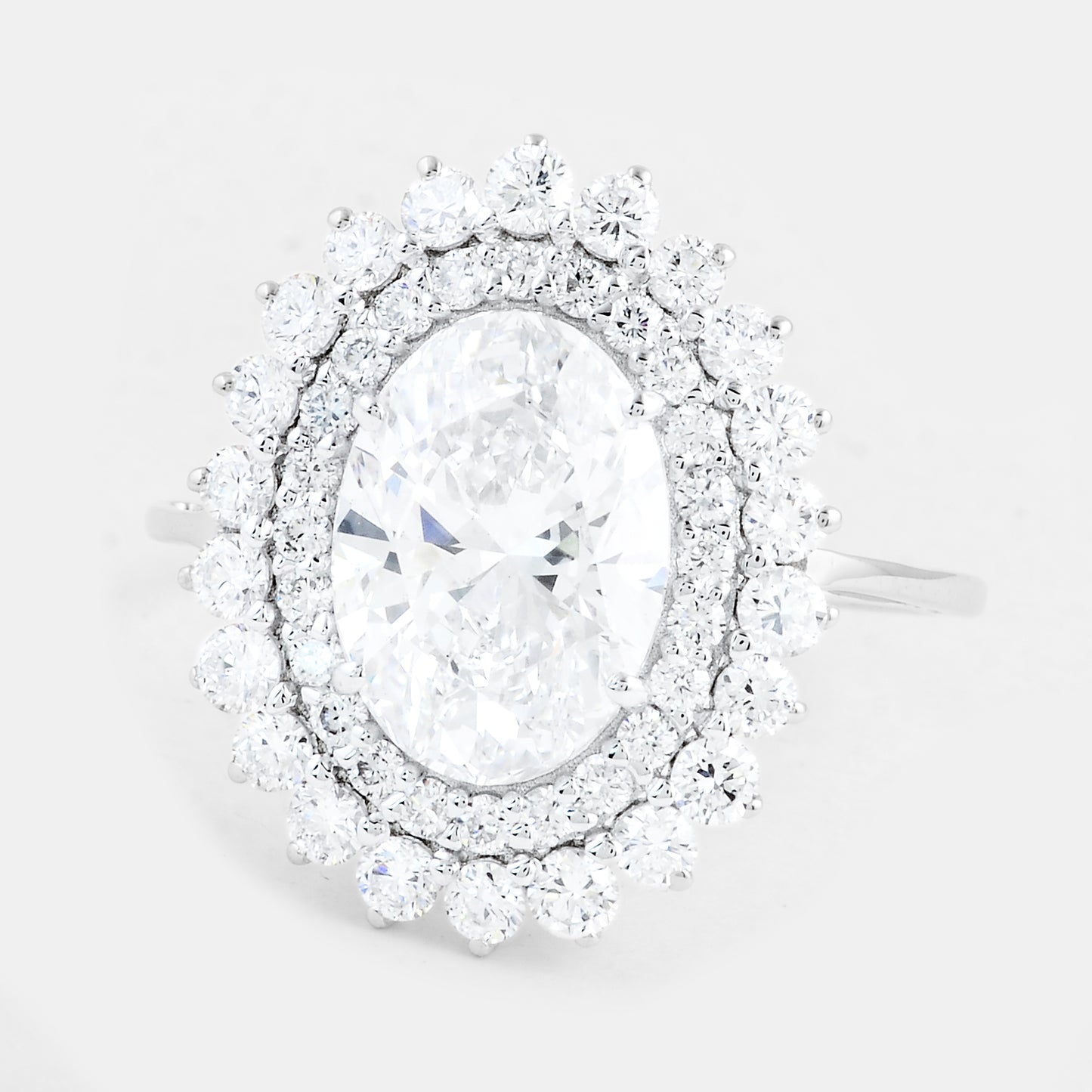 4.05 Carats Lab Grown Diamond 14K Gold Ring