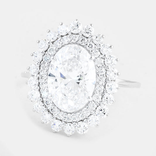 4.05 Carats Lab Grown Diamond 14K Gold Ring
