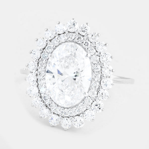 4.05 Carats Lab Grown Diamond 14K Gold Ring