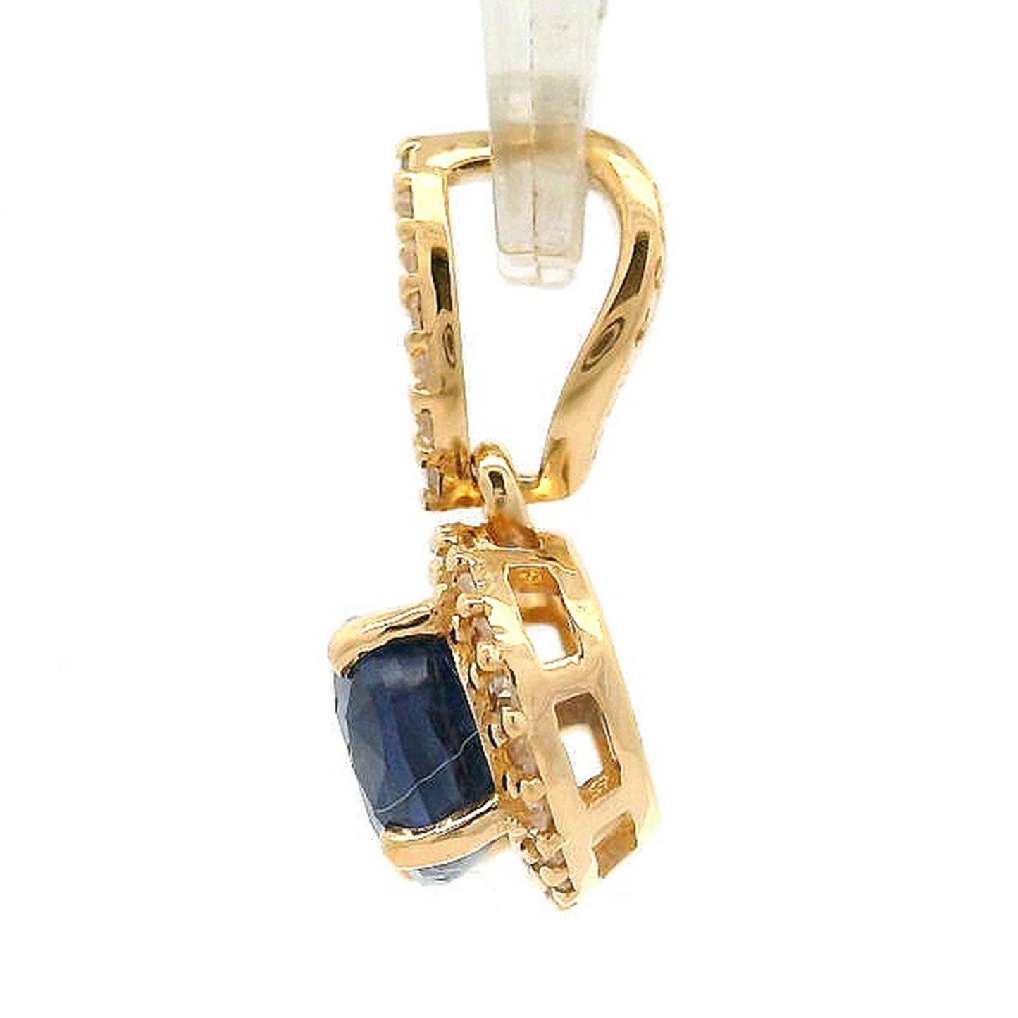 1.41 Ct Oval Sapphire 14K Gold Pendant