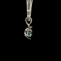 1.53 Carats Blue Lab Grown Diamond 14K Gold Pendant