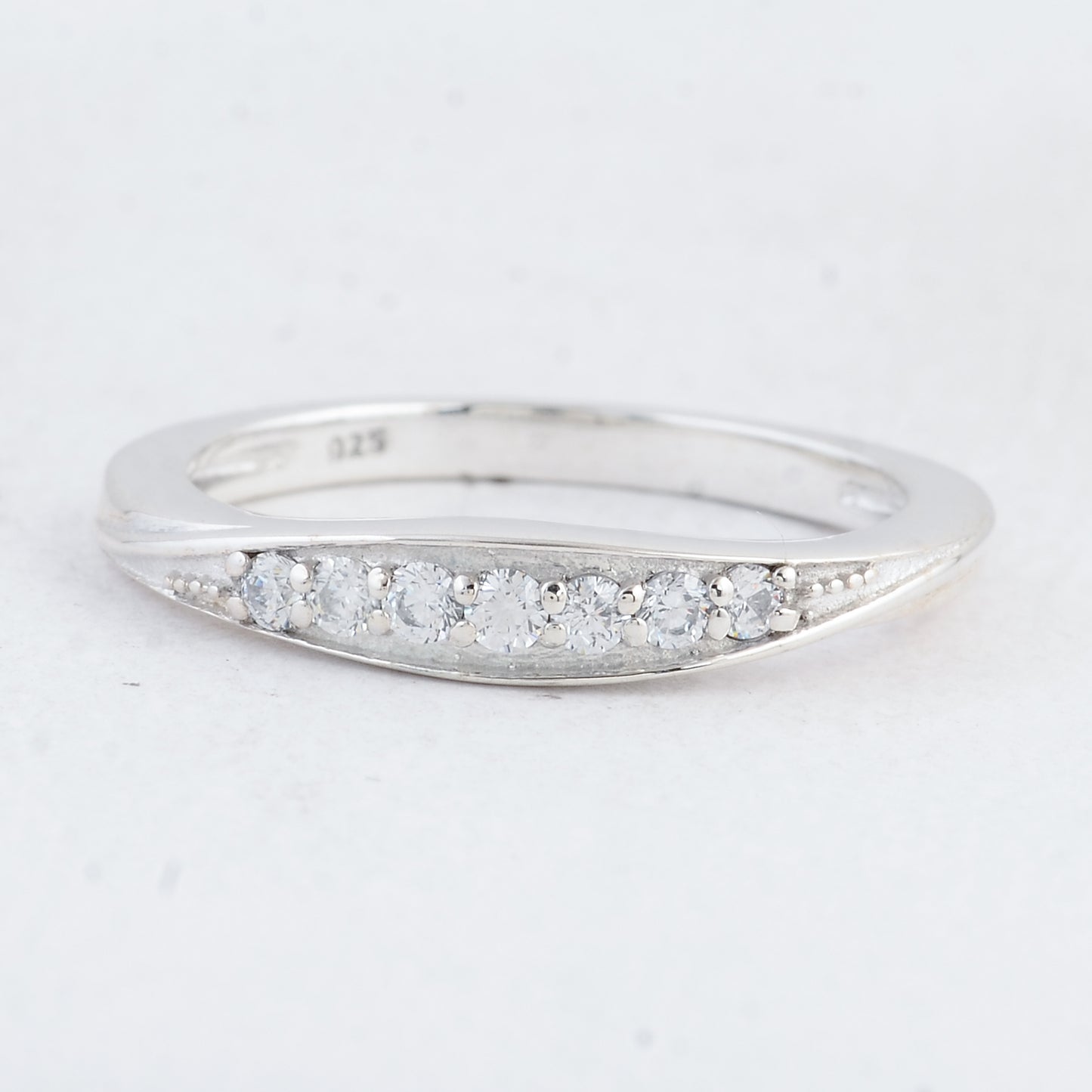 0.38 Ct Round Cubic Zirconia 925 Sterling Silver Ring