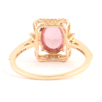 2.38 Ct Oval Cabochon Natural Tourmaline 14K Gold Ring