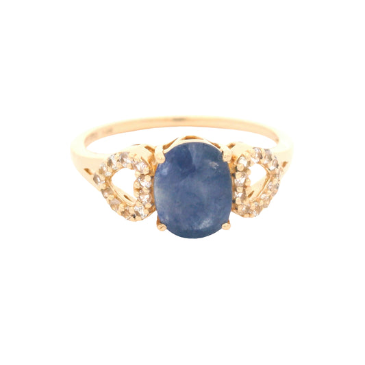 1.61 Ct Oval Sapphire 14K Gold Ring