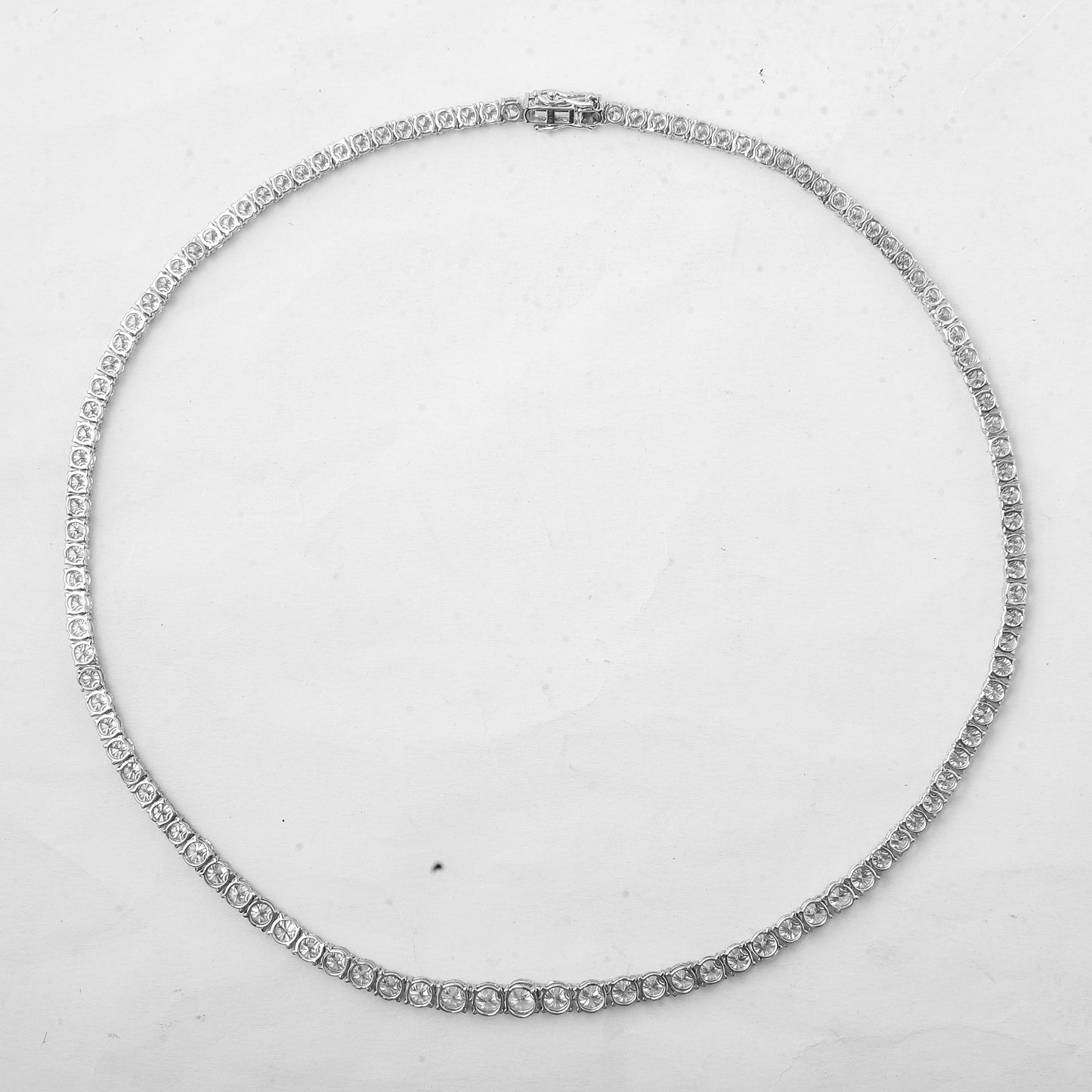 18.53 Ct Round Lab Grown Diamond 14K Gold Necklace