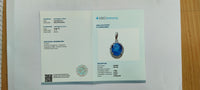 3.13 Ct Oval Mixed Cut Natural Tanzanite 14K Gold Pendant
