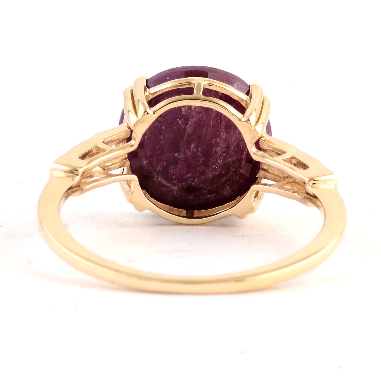 4.52 Ct Round Ruby 14K Gold Ring