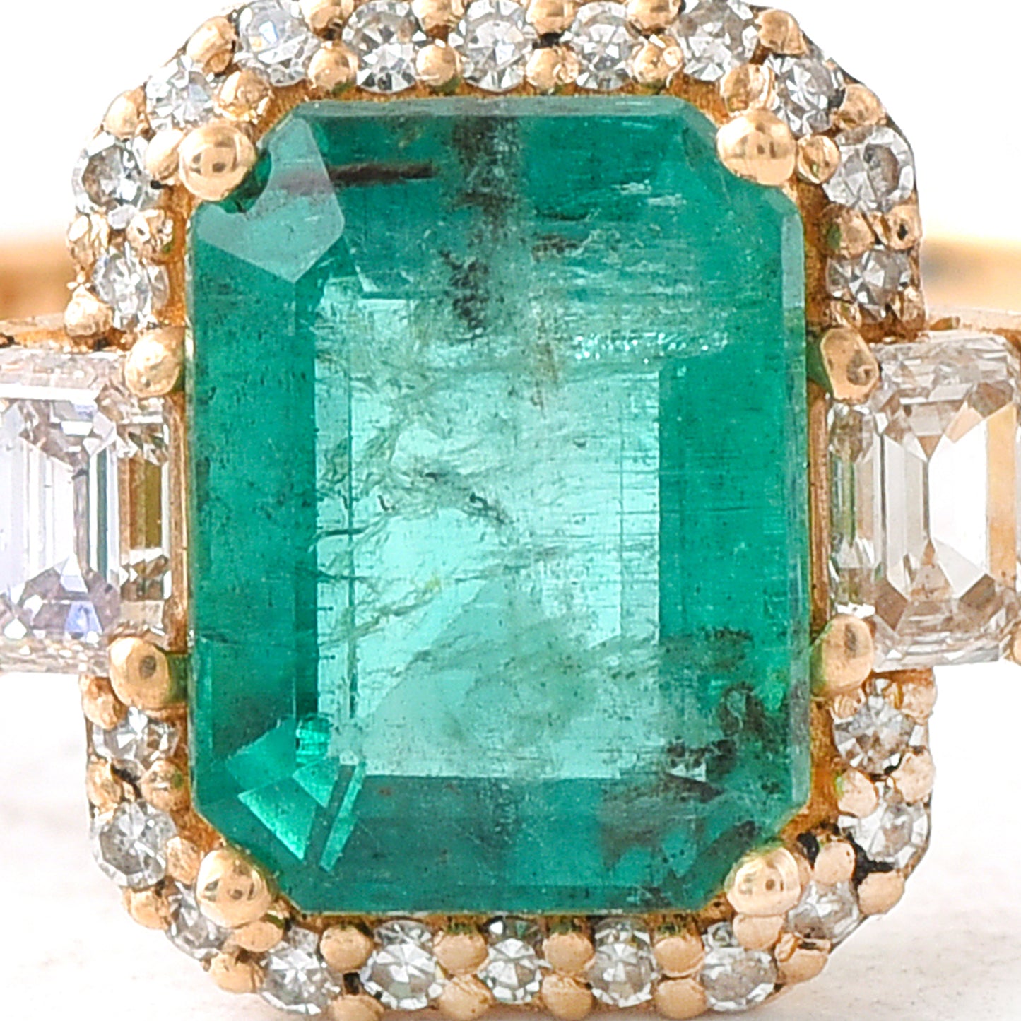 1.61 Ct Octagon Emerald 14K Gold Ring
