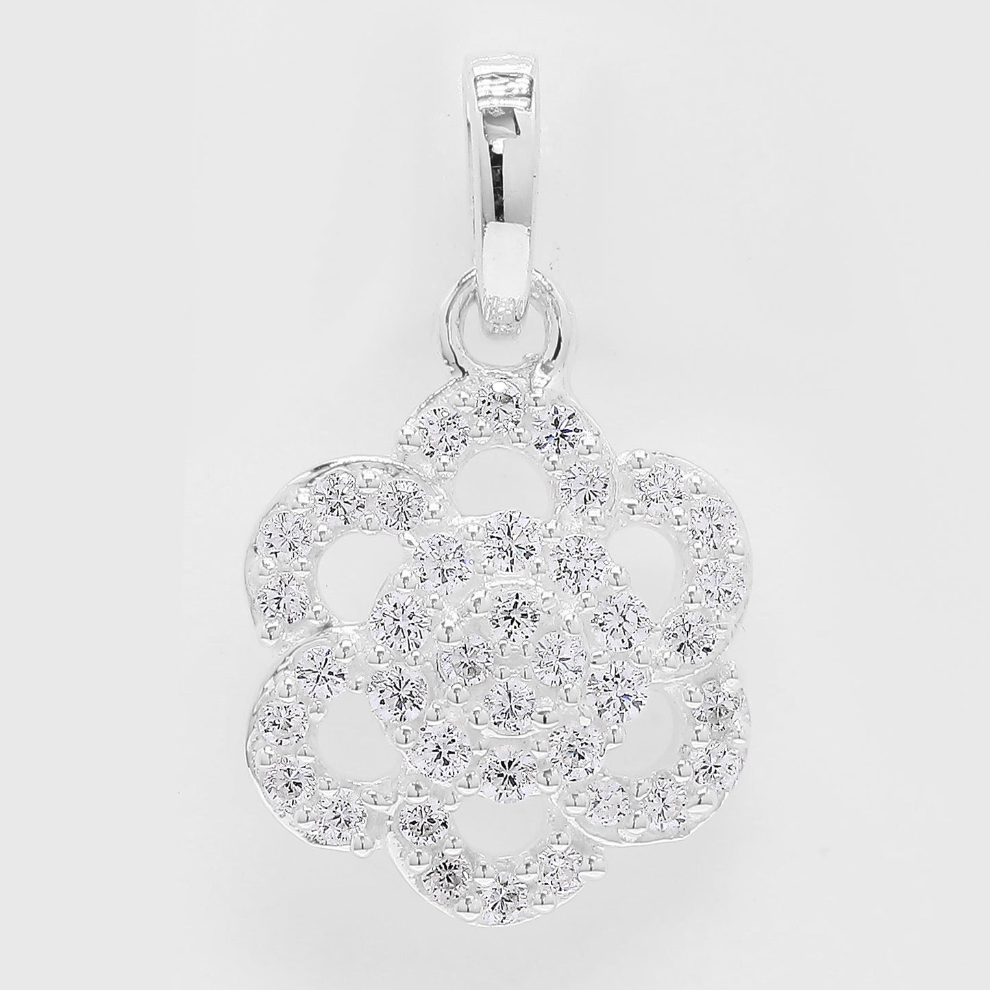 0.66 Ct Round Cubic Zirconia 925 Silver Pendant