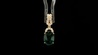 2.32 Ct Oval Mixed Cut Natural Corundum Sapphire 14K Gold Pendant