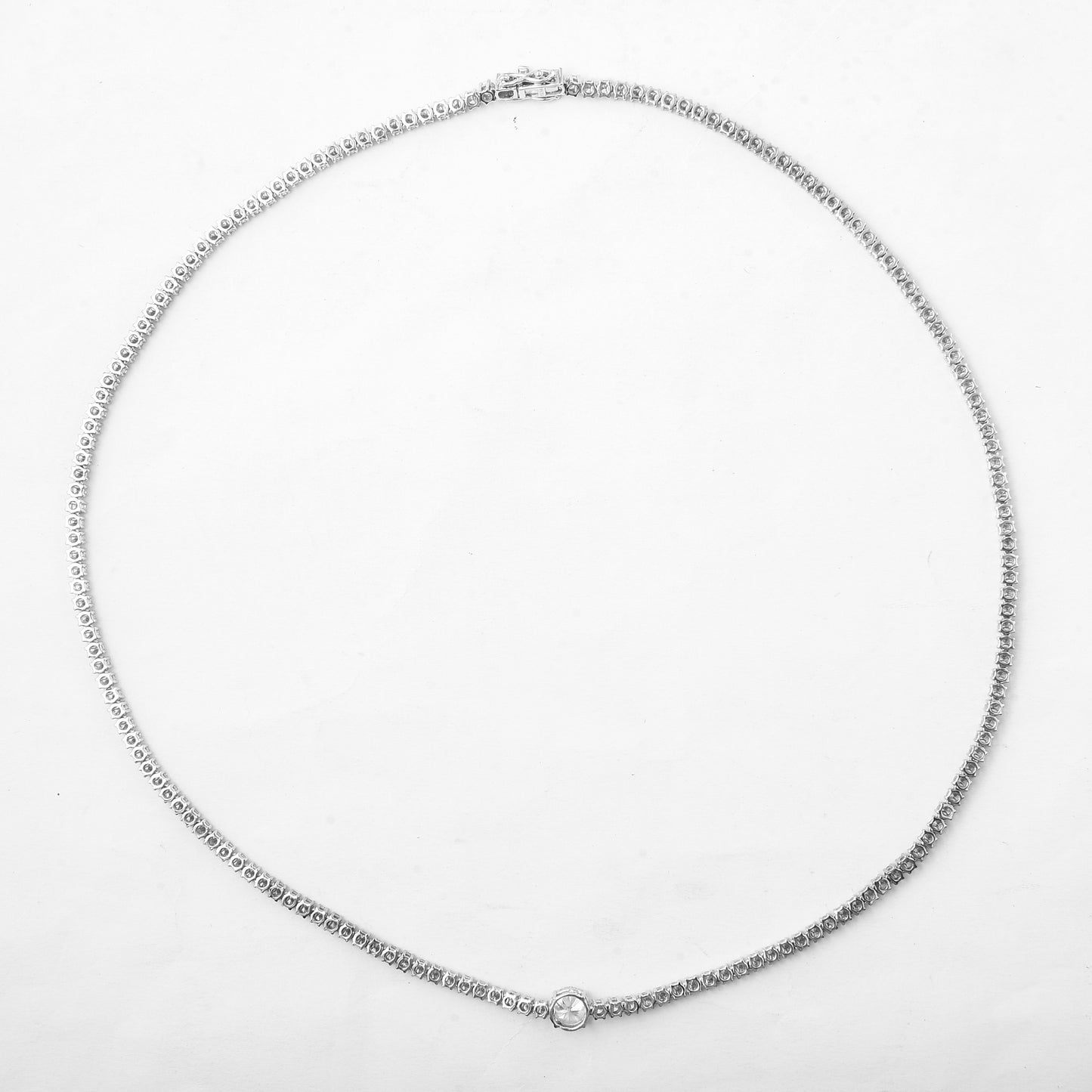 10.57 Ct Round Lab Grown Diamond 14K Gold Necklace