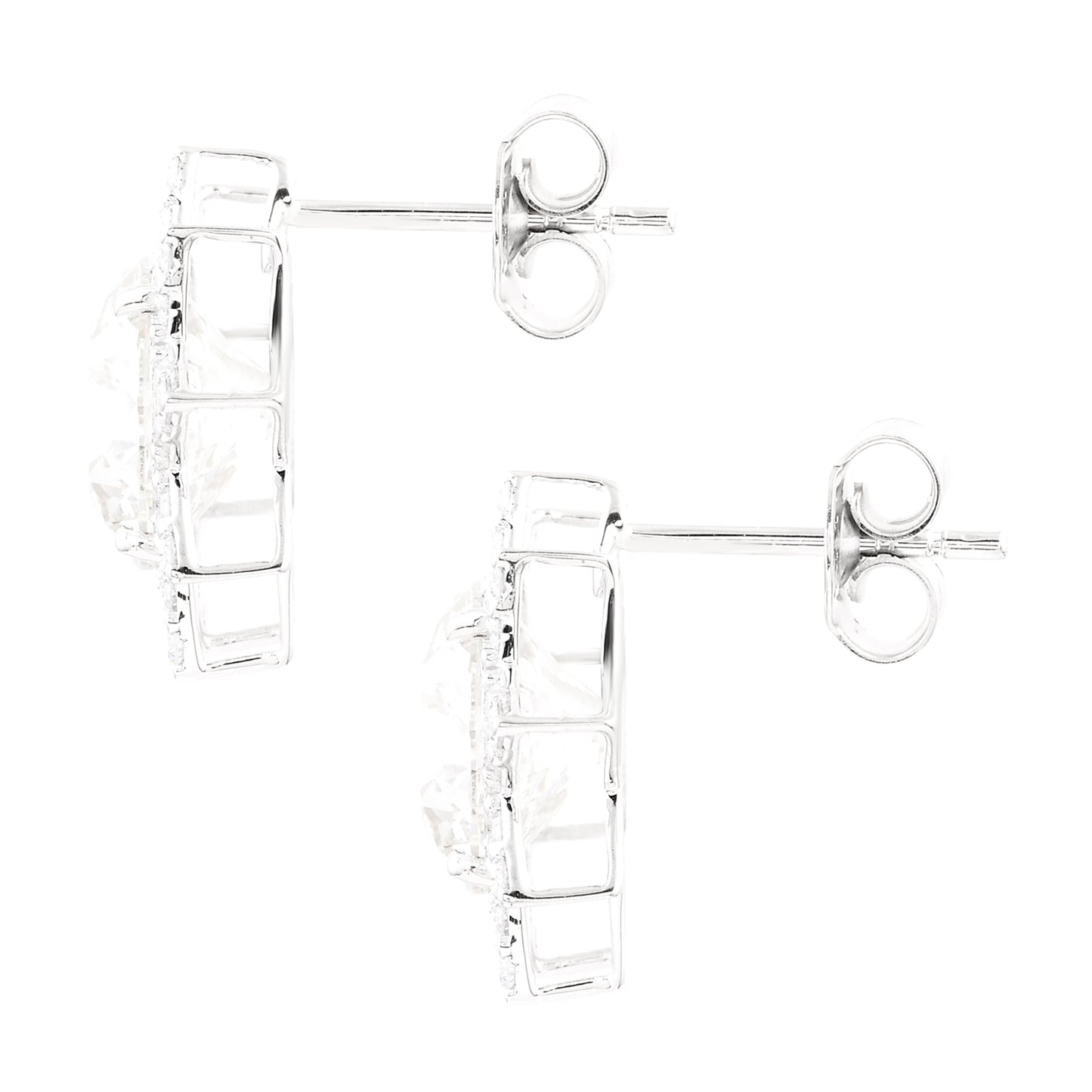 6.16 Carats Lab Grown Diamond 14K Gold Earrings