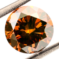 0.24 Red Diamond Round Loose Gemstone