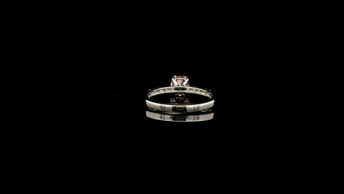 1.26 Carats Pink Lab Grown Diamond 14K Gold Ring