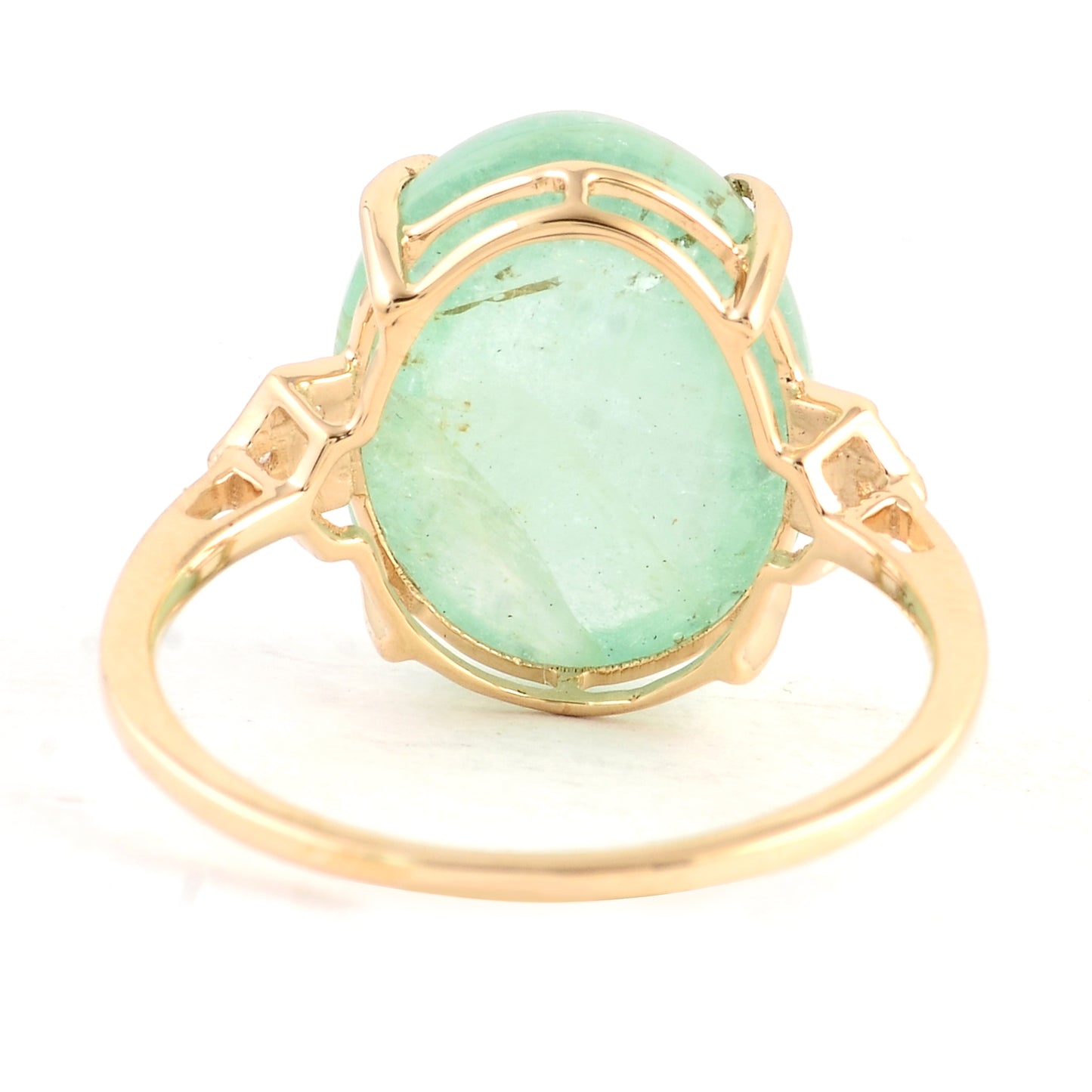 9.25 Ct Oval Emerald 14K Gold Ring